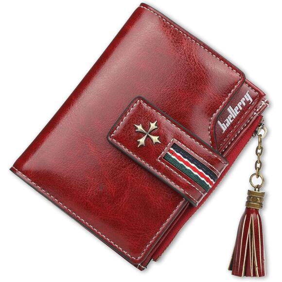 Women's RFID Blocking Bifold Wallet – Vegan Leather with Zipper Coin Pocket - Picture 1 of 5